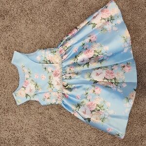 Rare Editions blue dress with flowers